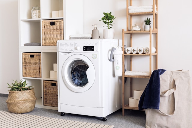 Pet in de wasmachine